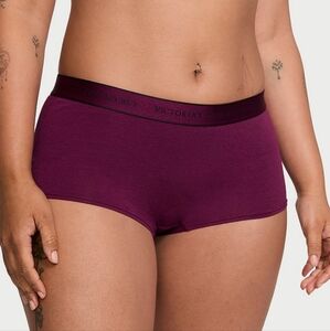 Victoria's Secret Logo Cotton Lace-Waist XL Boyshort